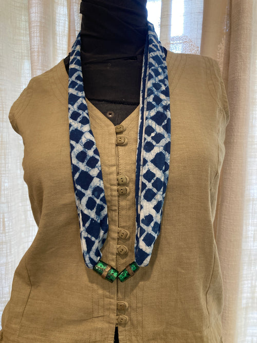 Artisan Fabric Bead Necklace