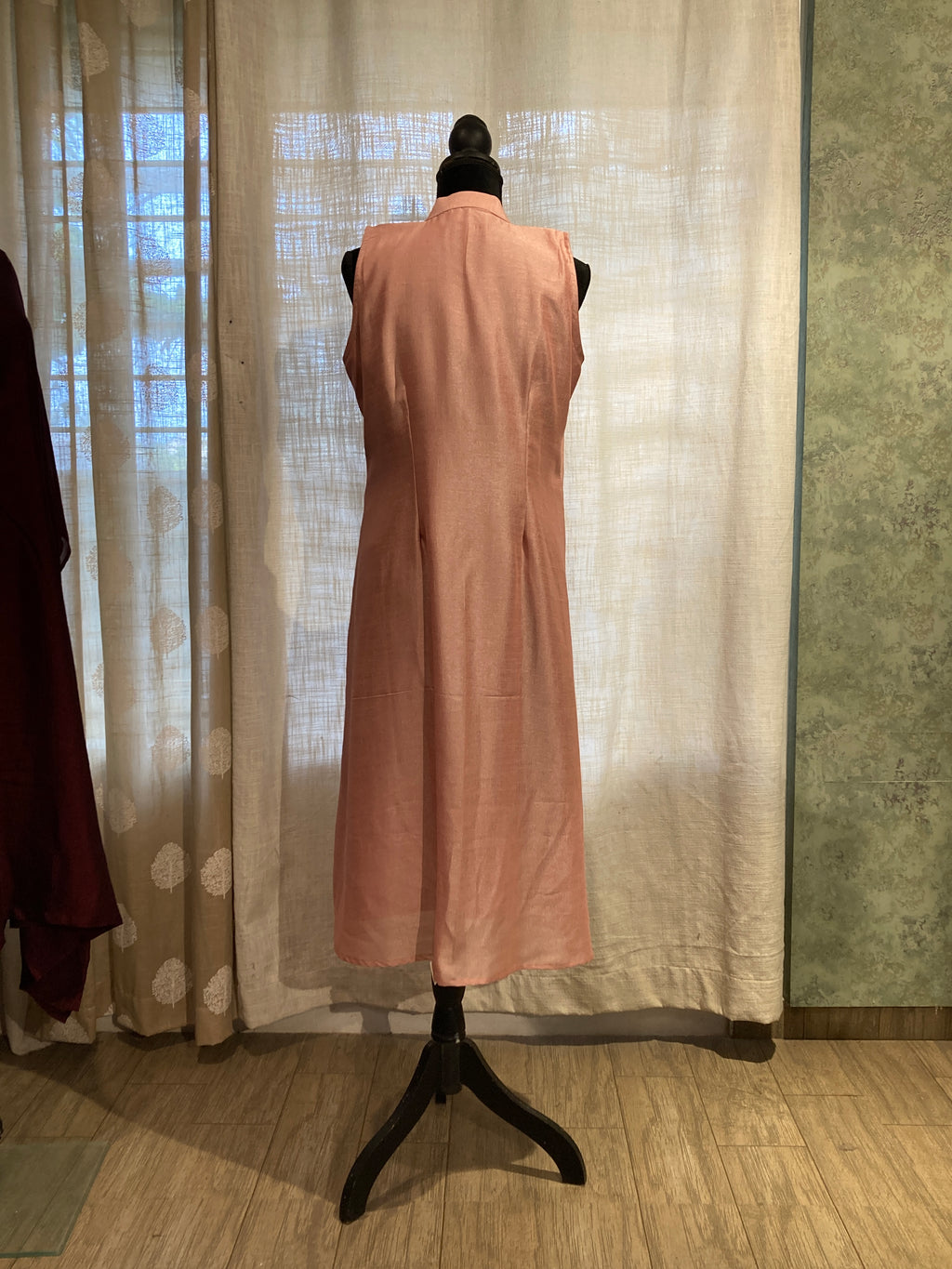 .	Peach Petal Handcrafted Dress