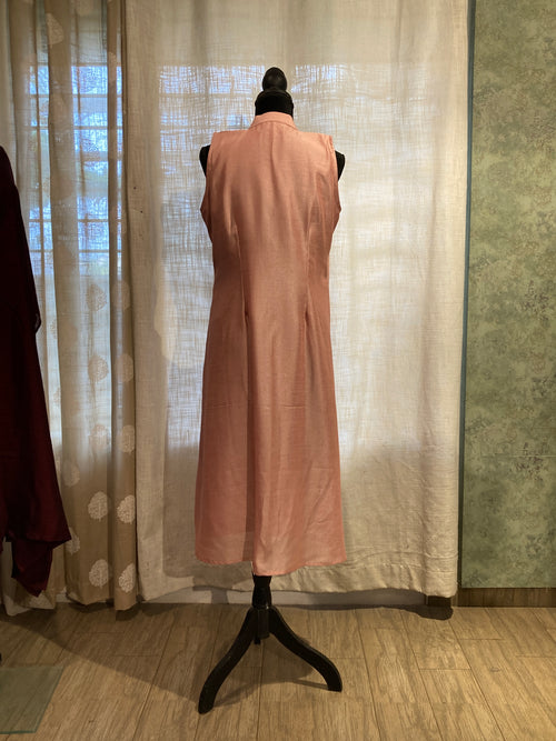 .	Peach Petal Handcrafted Dress