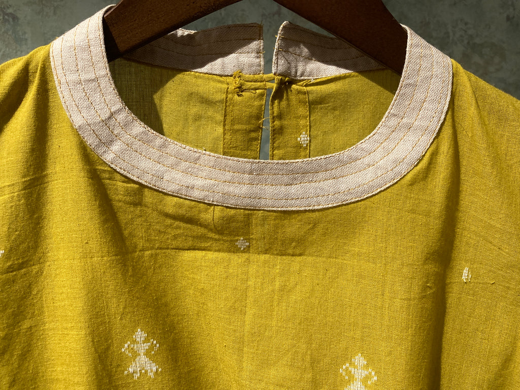 Mustard Bloom | Handwoven Jamdani Elegance
