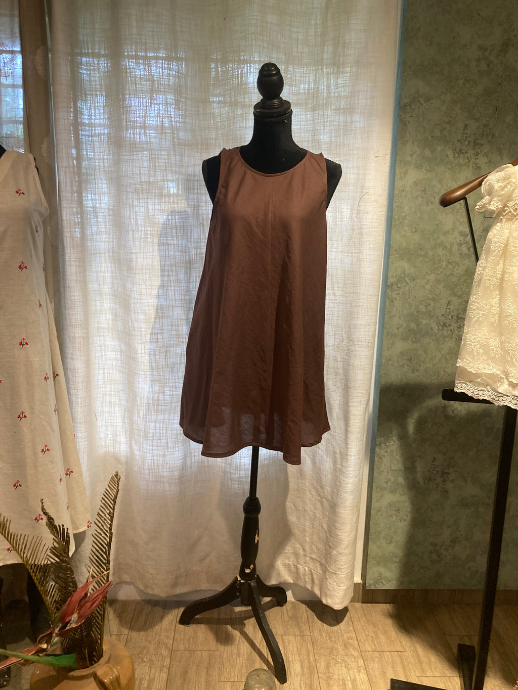 Cocoa Breeze Linen Dre