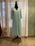 Mint Blossom A-Line Dress
