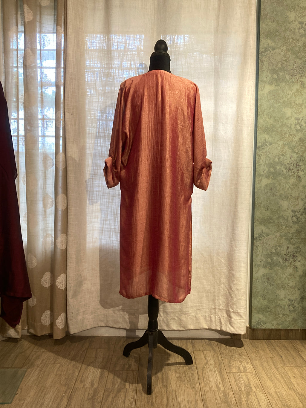 Vintage Rose Side-Slit Kaftan