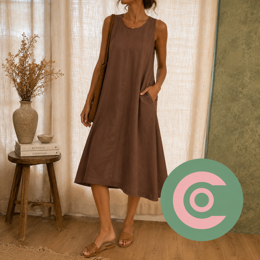 Cocoa Breeze Linen Dre