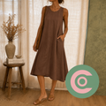Cocoa Breeze Linen Dre