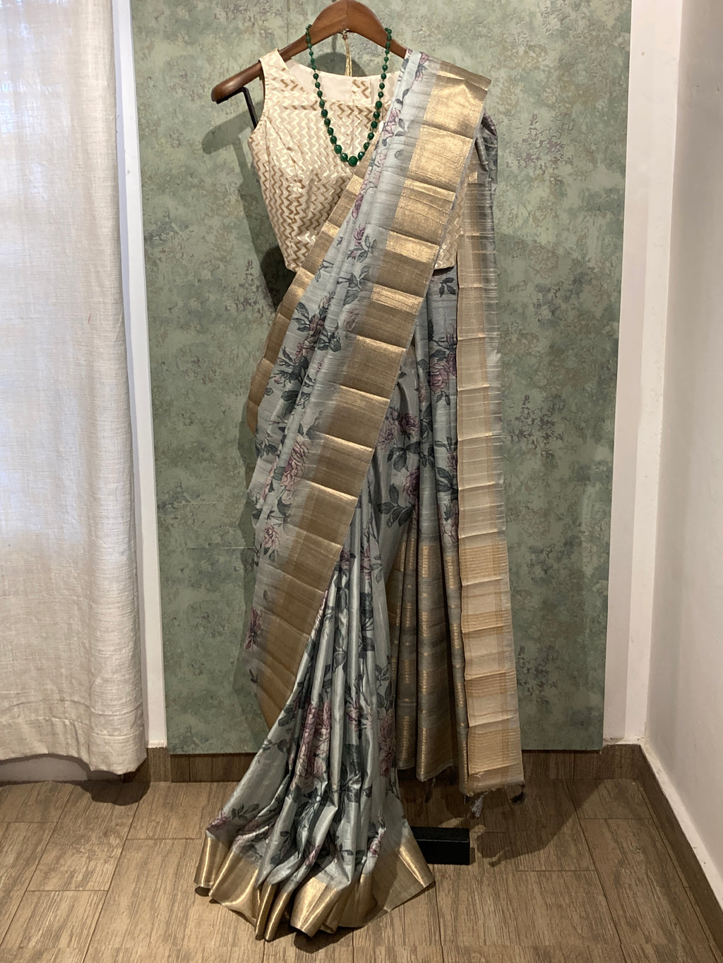 Semi Tussar saree