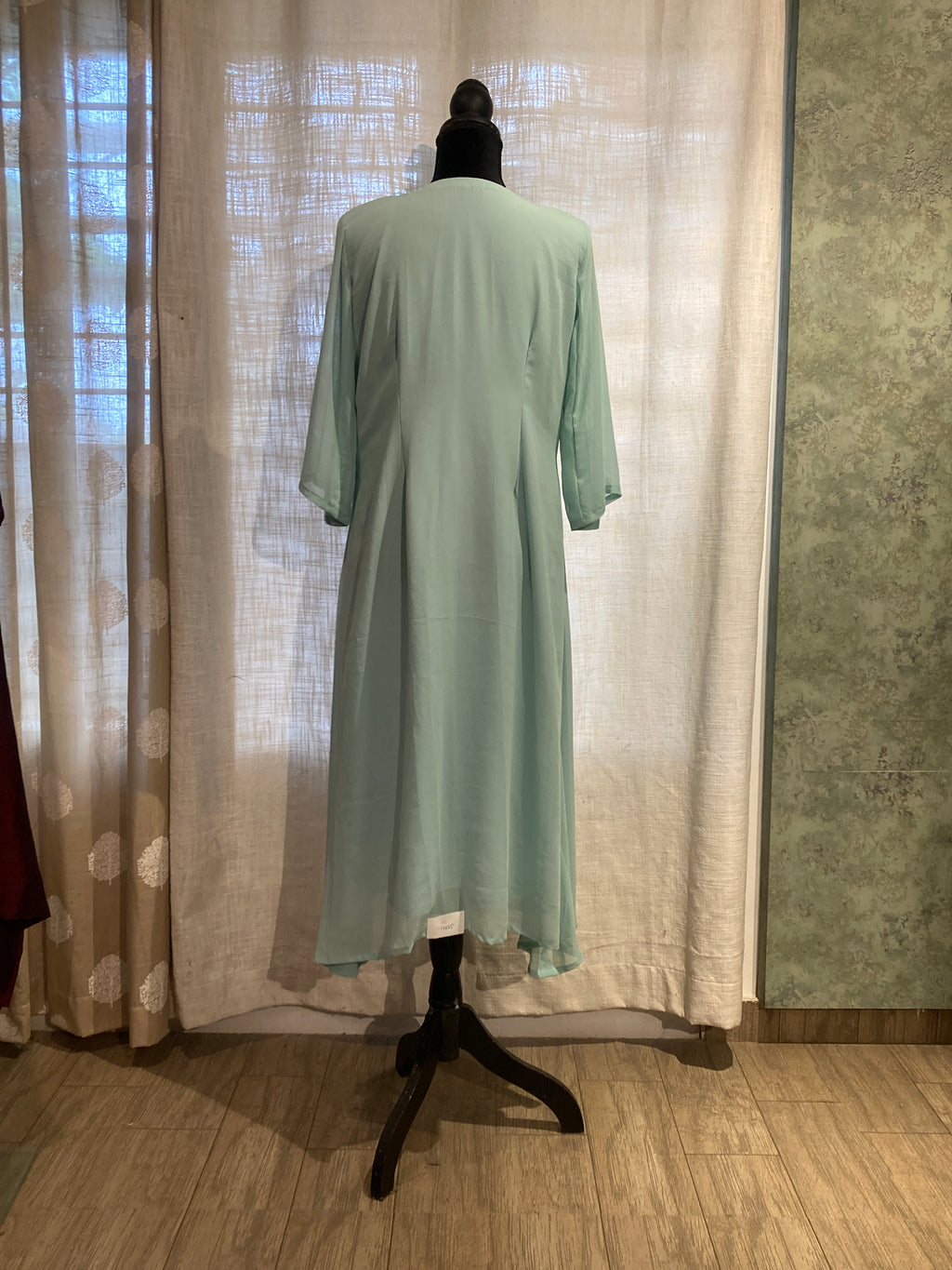 Mint Blossom A-Line Dress