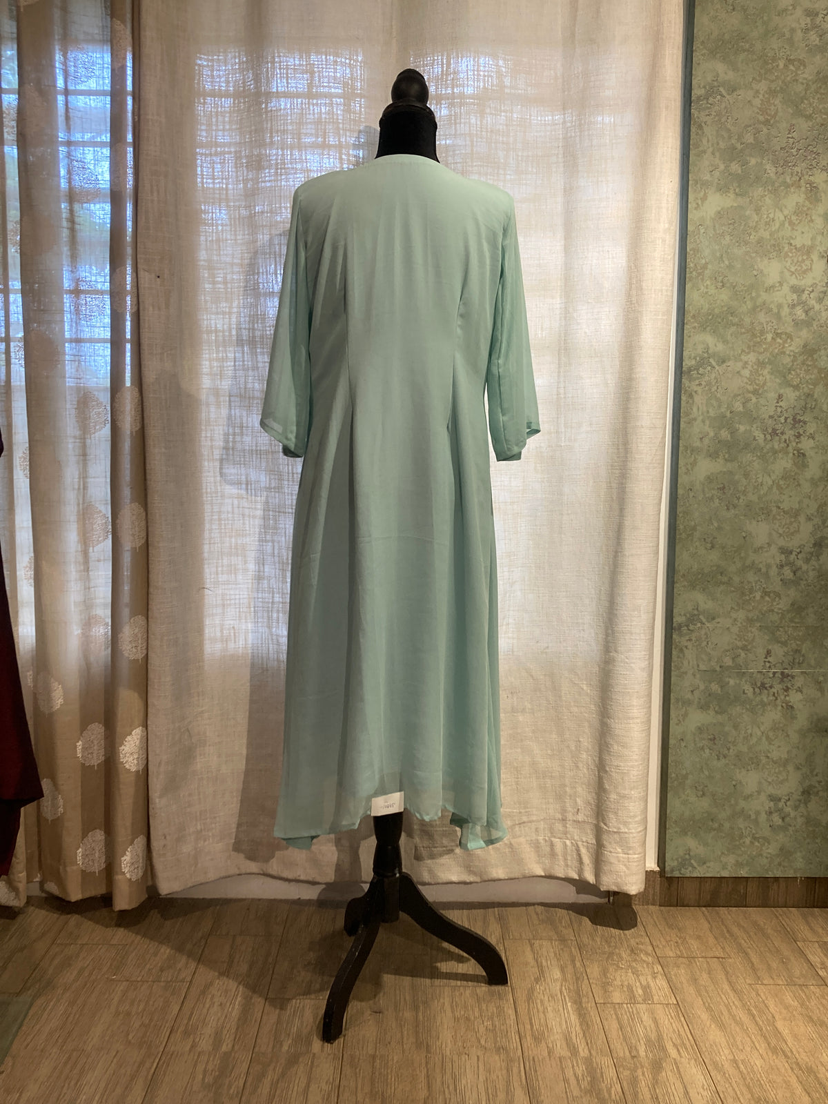 Mint Blossom A-Line Dress
